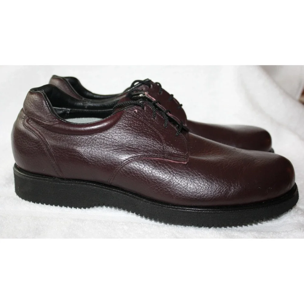 PW Minor Oxblood Leather Lace Up Shoe Men 9.5 Narrow Vibram Orthotic Orthopedic